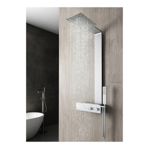 Colonna doccia bayesiana in acciaio inox con Top IX Box doccia con finitura spazzolata Set Hardware da bagno confezione da 1 - Product Image 3