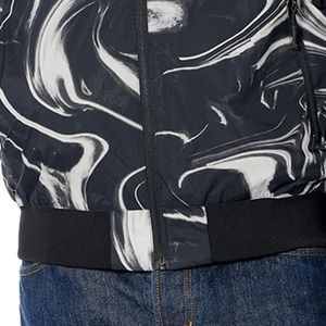 2025 Winter Wear Men's Bomber Jacket with Customized Logo Printing Long Sleeves and Windproof Zipper Closure OEM Designed - Product Image 2