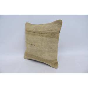 Luxury 14x14 Wool Pillow <b>Vintage</b> Fluffy Beige Kantha Patchwork Woven Cushion for <b>Bedding</b> Sofa Decor Portable 18x18 Inch Floor - Product Image 3