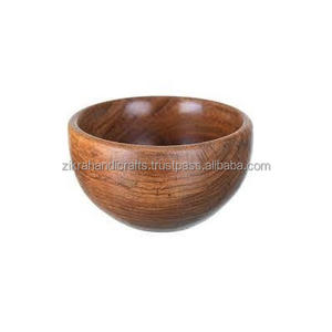 Cuencos de madera de diseño fresco para servir comida, madera Natural pulida y brillante, ideal para fiesta festiva, restaurante y cocina - Product Image 4