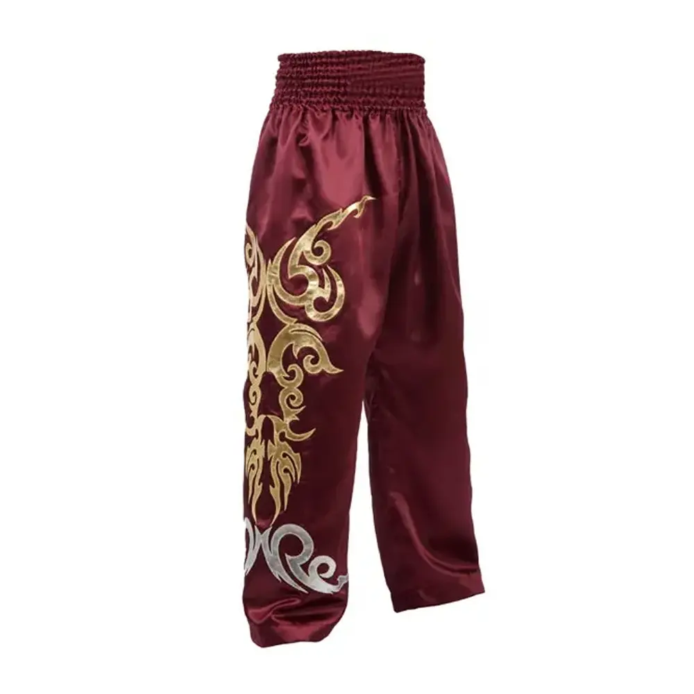 Pantalones de Kickboxing hechos en fábrica con diseño al por mayor de secado rápido al mejor precio 2023 Karate MMA Kick Boxing Pant