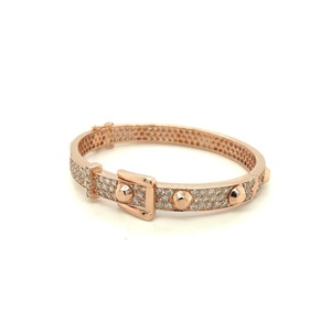 Bracelet en diamant naturel de conception luxueuse avec de l'or véritable 18 carats pour les fiançailles des femmes et l'utilisation de vêtements de fête pour la vente en gros - Product Image 1