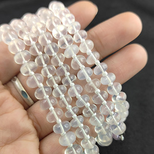 Quartz glacé 6-7 mm, forme ronde, perles lisses, fabrication de bijoux, perles rondes, quartz glacé, 20-22 perles dans un brin de 8 pouces - Product Image 3