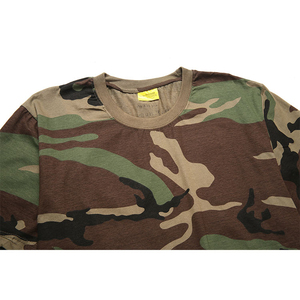 Cómoda manga corta 100% algodón verano camiseta Woodland camuflaje hombres camiseta en Qasaab guantes empresa - Product Image 4
