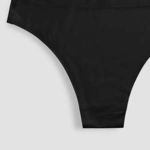 Sous-vêtements noirs ajustés sans coutures, avec décoration diamantée taille haute et basse, string et shorty fins, fournis par ODM - Product Image 4