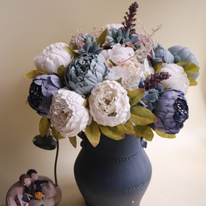 Flores Decorativas Artificiales de Peonía de Seda en Varios Colores al por Mayor para el Hogar, Navidad, Halloween, Regreso a Clases - Artesanía Hecha a Mano - Product Image 3