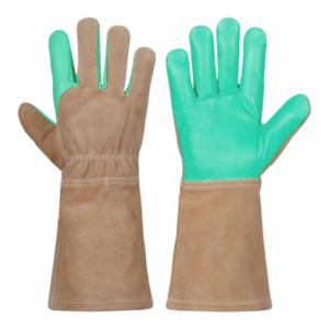 Gants de soudage TIG en gros, respirants, écologiques, à manches longues, avec poignets ajustables, en cuir de chèvre et de vachette de qualité supérieure, durables et sécuritaires - Product Image 3