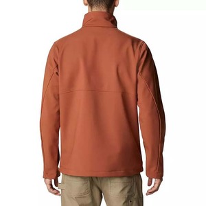 Meilleure vente en gros vêtements d'hiver couleur unie pour homme polyester nylon fermeture éclair avec poche et col montant veste softshell pour hommes - Product Image 6