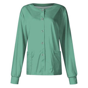 Chaqueta médica de secado rápido OEM para mujer, venta al por mayor, chaqueta médica de tela elástica antibacteriana para mujer - Product Image 1