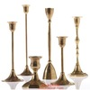 Vente en gros lot de 3 bougeoirs en aluminium au design antique INS Verre lisse brillant Décoration de table de mariage de Noël élégante Autre - Product Image 2