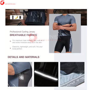 Ensembles de vêtements de cyclisme pour hommes en grande taille avec logo personnalisé, best-seller, faible MOQ, 100% polyester - Product Image 4