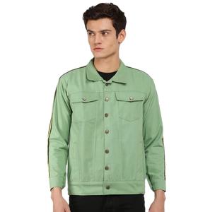 Veste en jean bleu classique pour hommes 100% coton imperméable écologique confortable Durable extensible tenue décontracté hiver - Product Image 3