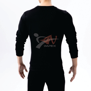 Survêtement d'hiver décontracté pour homme avec logo imprimé personnalisé de haute qualité, en molleton, taille élastique - Product Image 4
