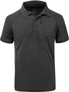 K_T-Camiseta de golf de poliéster de secado rápido para hombre, 100% algodón con logotipo personalizado, camiseta de trabajo lisa de manga corta de punto por sublimación - Product Image 5