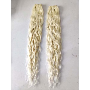 Extensiones de cabello humano de alta calidad, mechones de trama de cabello rubio alineado con cutícula, 100% naturales y sin procesar - Product Image 5