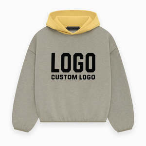 Sweat à capuche surdimensionné à double épaisseur avec poches latérales personnalisées et bordures élastiques aux poignets et à l'ourlet de la taille - Product Image 3