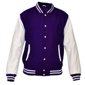 แจ็คเก็ต Letterman สำหรับผู้ชาย แขนหนัง แต่งผ้าขนสัตว์ / แจ็คเก็ต Varsity สำหรับผู้ชาย แขนหนัง - Product Image 5