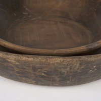 Look Vintage couleur noire bol de service bol de service japonais en bois meilleure vente pour la cuisine de ferme et les fêtes de l'Inde