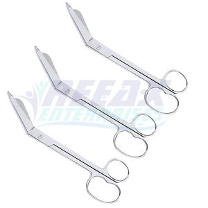 REEAX Enterprises Ciseaux orthopédiques à bandage courbés et droits en acier inoxydable Instruments chirurgicaux - Product Image 1