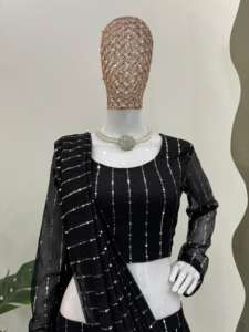 Signature Prêt à Porter Spandex Lehenga Saree Curated Vêtements Ethniques Contemporains pour les Boutiques Haut de Gamme en Gros et Pas Cher - Product Image 5