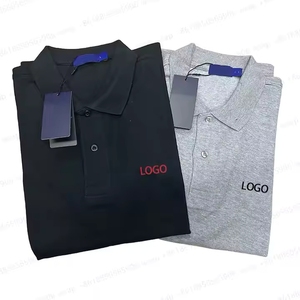 Polo de golf en velours 100% coton pour homme Nouveau t-shirt à manches courtes avec décoration de boutons de revers Taille personnalisée ample et respirante - Product Image 3