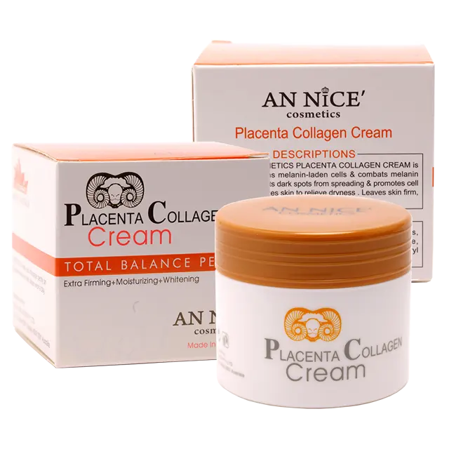 AN NICE Placenta Collagen Face Cream Total Balance Perfect Extra Firming Moisturizing Whitening Face Cream Size 100 ML