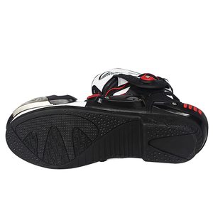 Bottes de course de moto d'extérieur Chaussures de motocross pour hommes Bottes en cuir imperméables pour motards - Product Image 6