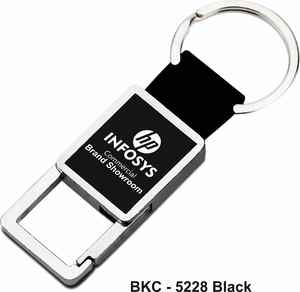 Llavero de cuero premium de la mejor calidad Diseño martillado UV Impreso Oferta del fabricante indio Uso Metal premium de la mejor calidad - Product Image 1