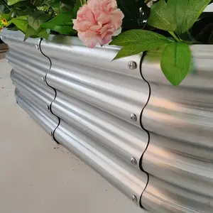 野菜、花、ハーブ用の屋外金属製レイズドガーデンベッド背の高いスチール製大型プランターボックスOEMODM亜鉛メッキ装飾デザイン