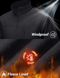 Veste Softshell imperméable à logo à capuche enduite personnalisée pour l'hiver Meilleure vente chaude écologique unisexe légère - Product Image 5