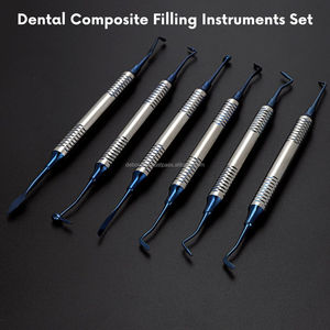 Ensemble d'instruments dentaires composites manuels de 6 pièces, outils dentaires de restauration en acier inoxydable, kit d'instruments chirurgicaux CE OEM - Product Image 6