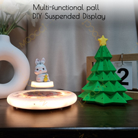 Pohon Natal buatan dalam ruangan, pohon Natal buatan RGB, levitasi magnetik mengambang, dekorasi pohon Natal untuk kamar tidur, suasana pesta