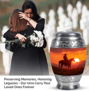 Lone Ranger Legacy Urne de crémation en métal peinte à la main Urne funéraire en métal massif pour adultes Urne funéraire artisanale pour cendres Taille personnalisée - Product Image 4