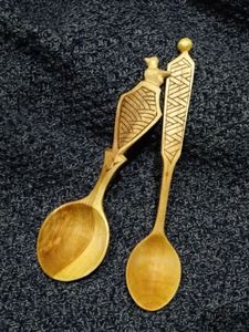 VOTRE CUILLÈRE EN BOIS SCULPTING Logo personnalisé Ustensile de cuisine en bois naturel Cuillère solide en bois d'acacia pour la cuisine - Product Image 2