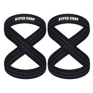 Reinforced Cotton Figure 8 <b>Lifting</b> <b>Strap</b> with Professional Protection Non-Slip Design <b>for</b> Heavy Duty Powerlifting Deadlifting - Product Image 1