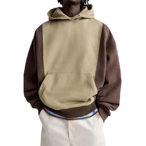 OEM Clothing Manufacturers Custom Heavyweight Cotton Color Block <b>Hoodie</b> Men High Quality Oversized Pullover baggy <b>Hoodie</b> for Men - Product Image 4