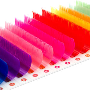 Pestañas de colores hechas a mano, ligeras, extensiones de pestañas de visón de colores, longitud mixta, pestañas de visón esponjosas al por mayor - Product Image 4