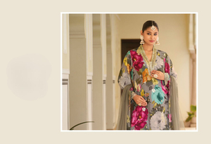 Nueva Colección Salwar Kameez Multicolor con Bordado Chinon Real, de Secado Rápido, Talla Única, Cosido, para Mujeres Adultas, Listo para Usar, Estilo Casual - Product Image 2