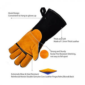 Gants de soudage en cuir Tig résistants à la chaleur Gants de soudage de qualité supérieure Gants en cuir de sécurité durables Pakistan Utilisation en extérieur - Product Image 3