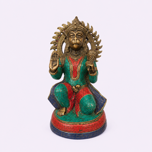 Statue de Bouddha Hanuman assis, design occidental moderne fait main, sculpture en pierre sur mesure pour la décoration de la maison, du temple ou du jardin - Product Image 1