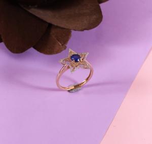 Anillo de compromiso de diamante chapado en oro rosa de 18 quilates más vendido, diseño elegante brillante para boda, aniversario certificado por IGI - Product Image 1