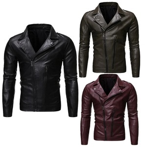 Nouvelle veste en cuir pour hommes printemps et automne costume à fermeture éclair veste surdimensionnée classique de haute qualité pour jeunes M-5XL - Product Image 4