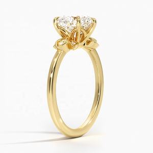 2024 Latest Custom Women's 925 Sterling Silver 14K/18K Gold Plated <b>Rings</b> Zircon Heart Design Diamond Main Stone Wedding Gift - Product Image 4