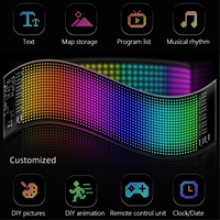 Enseignes LED RGB flexibles programmables par pixels, enseigne LED personnalisée portable, étanche IP65