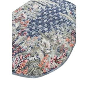 พรมขนสัตว์และไหมถักมือลายดั้งเดิมสีน้ำเงินอินเดียรุ่น SLR-7071-CS-01 - Product Image 2