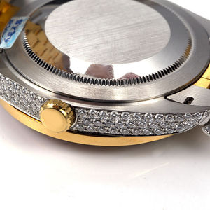 Montre mécanique pour hommes avec logo personnalisé de style hip hop Montre intelligente à la mode en acier inoxydable avec diamant cultivé en laboratoire VVS - Product Image 4