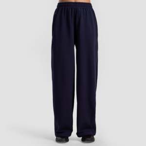 Pantalones anchos inversos para mujer, transpirables, de tejido, estilo casual de otoño, con decoración de rayas laterales, cintura media, lavado de color, ajuste holgado - Product Image 3