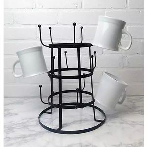 Support à tasses en métal avec poignée en bois, design classique et élégant de haute qualité pour ustensiles de cuisine, vente en gros, fabriqué en Inde - Product Image 3