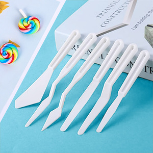 لوحة فنان من مادة بلاستيكية بيضاء اللون 6 Mikailan/سكين/ملعقة رسم - Product Image 2