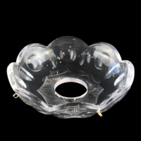 Bol de lustre moderne en cristal poli à coupe mitrée Olive, pour bricolage, avec trou central de 1 pouce, 4 pouces, 5 pouces, pièces de lampe en verre festonné